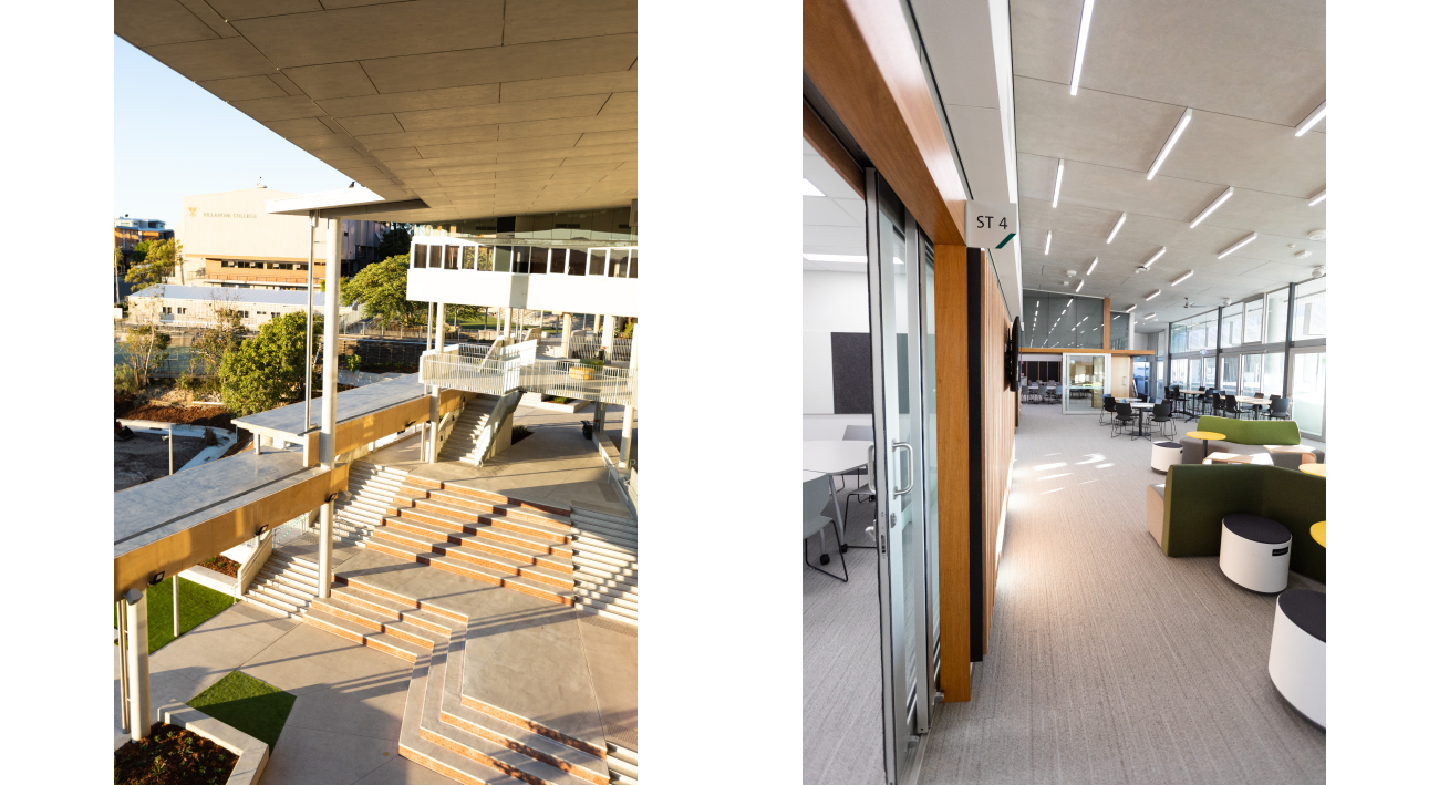Superlight LED lighting installed across the St Thomas of Villanova Learning Centre.