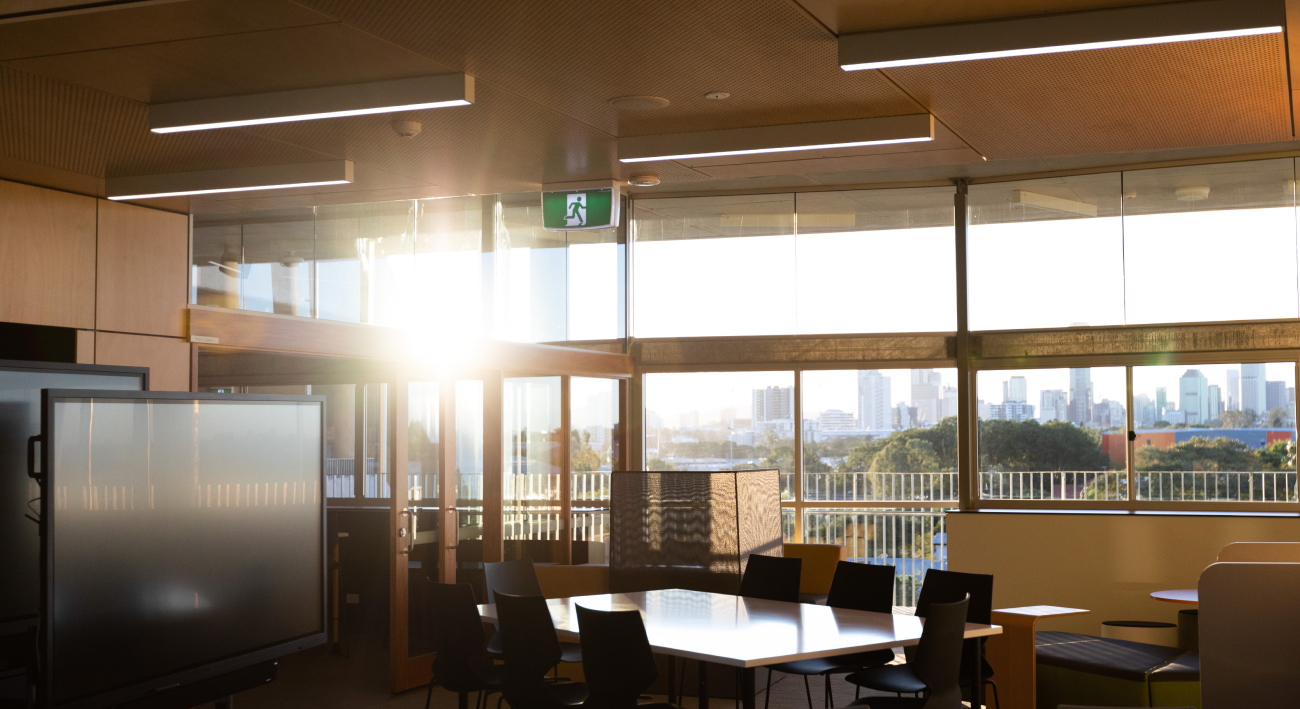Superlight LED lighting installed across the St Thomas of Villanova Learning Centre.