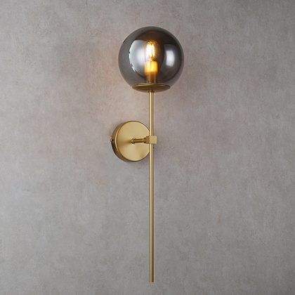MPW542 LED Smoked glass orb wall light Superlight 1